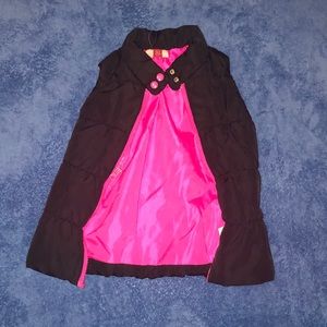 Girls black and pink shirt sleeved vest